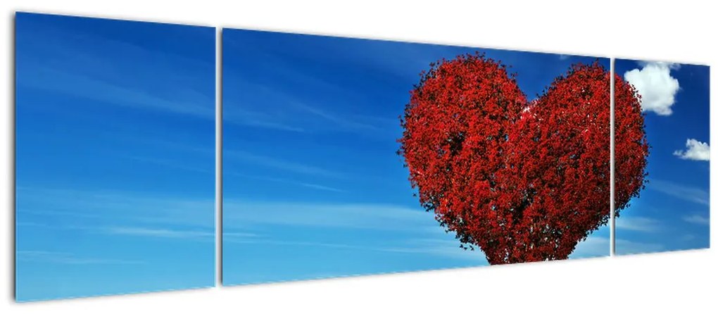 Obraz - Serce z drzewa (170x50 cm)