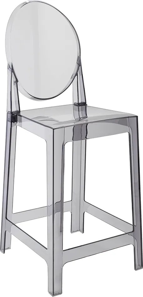 Designerski hoker transparentny z tworzywa sztucznego Victoria 65
