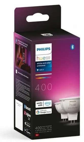 Philips Hue 8719514491649 żarówka LED WACABluetooth GU5.3 MR16, 2 szt.