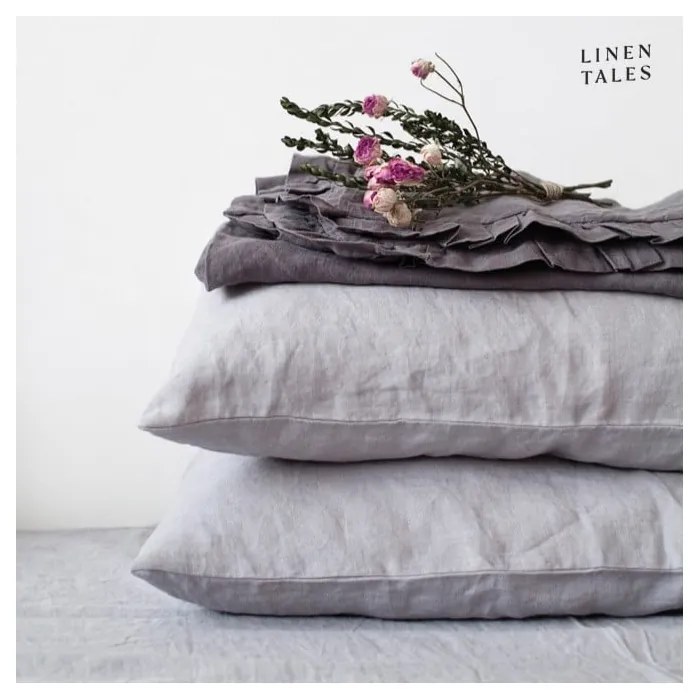 Lniana poszewka na poduszkę 80x80 cm Light Grey – Linen Tales