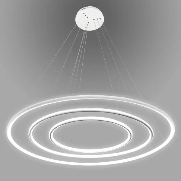 Biała lampa ściemnialna Ledowe Okręgi No.3 In 100 cm 4K
