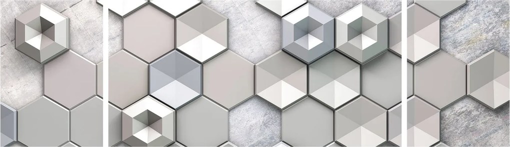 Obraz abstrakcji 3D (170x50 cm)