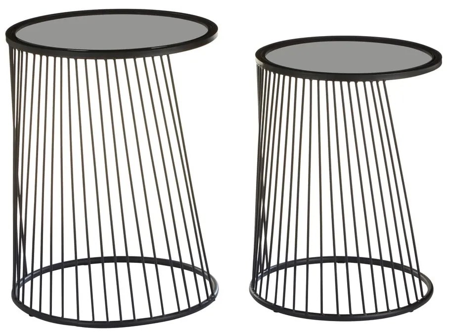 Okrągłe stoliki ze szklanym blatem zestaw 2 szt. ø 41 cm Trento – Premier Housewares