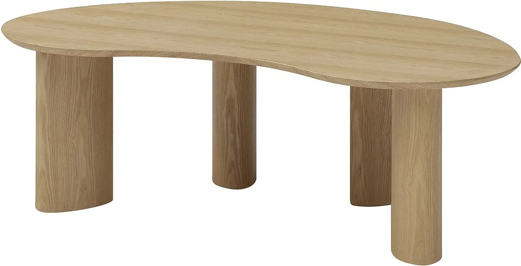 Stolik kawowy z okleiną jesionową - Jasny naturalny - CALYNOR