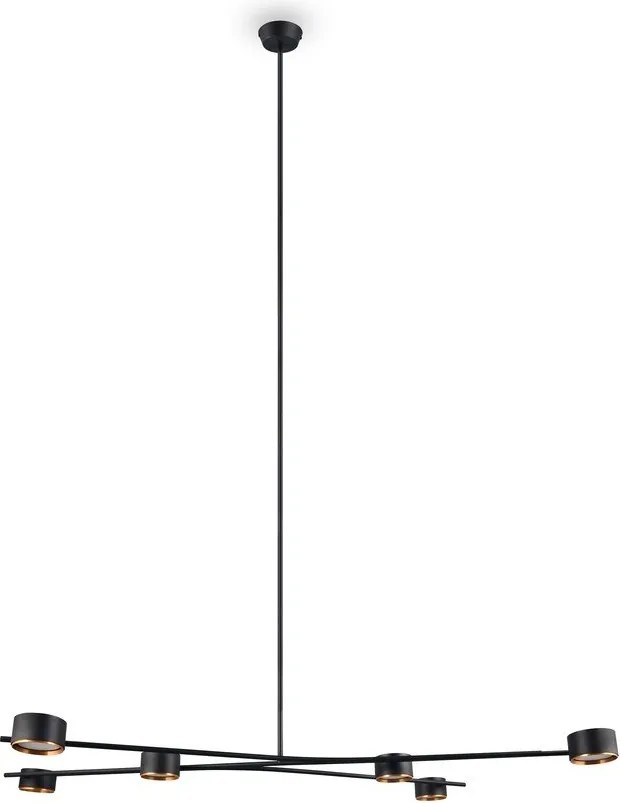 Czarna metalowa lampa wisząca Coda – Trio Select