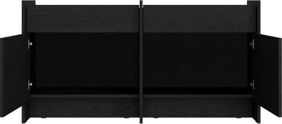 Czarna komoda 146x76x51 cm Hido – noo.ma