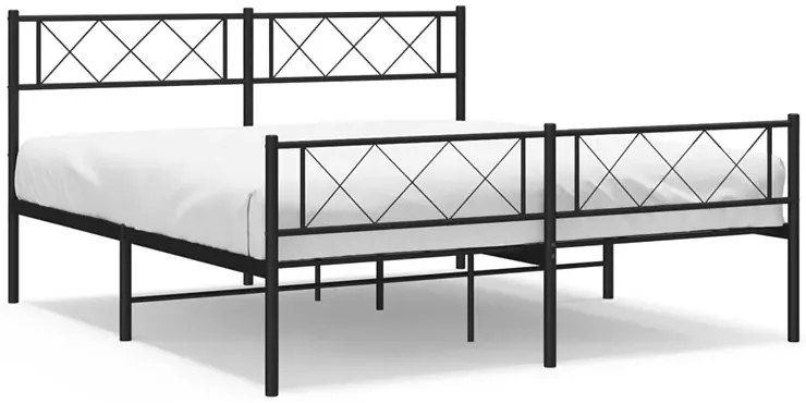 Czarne metalowe łóżko industrialne 120x200cm B2-S75
