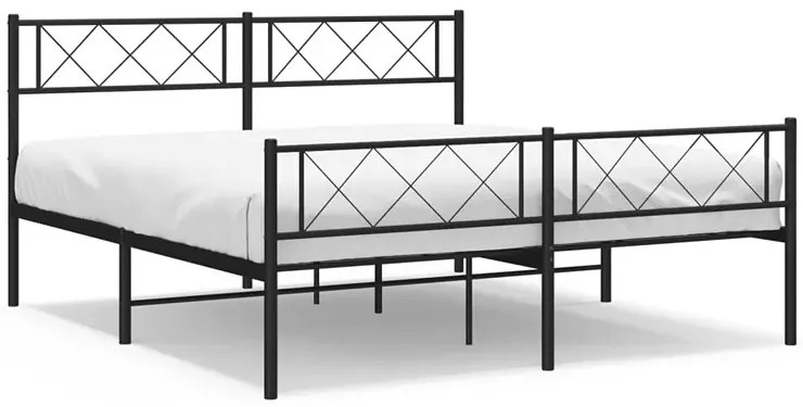 Czarne metalowe łóżko industrialne 120x200cm - Raffa