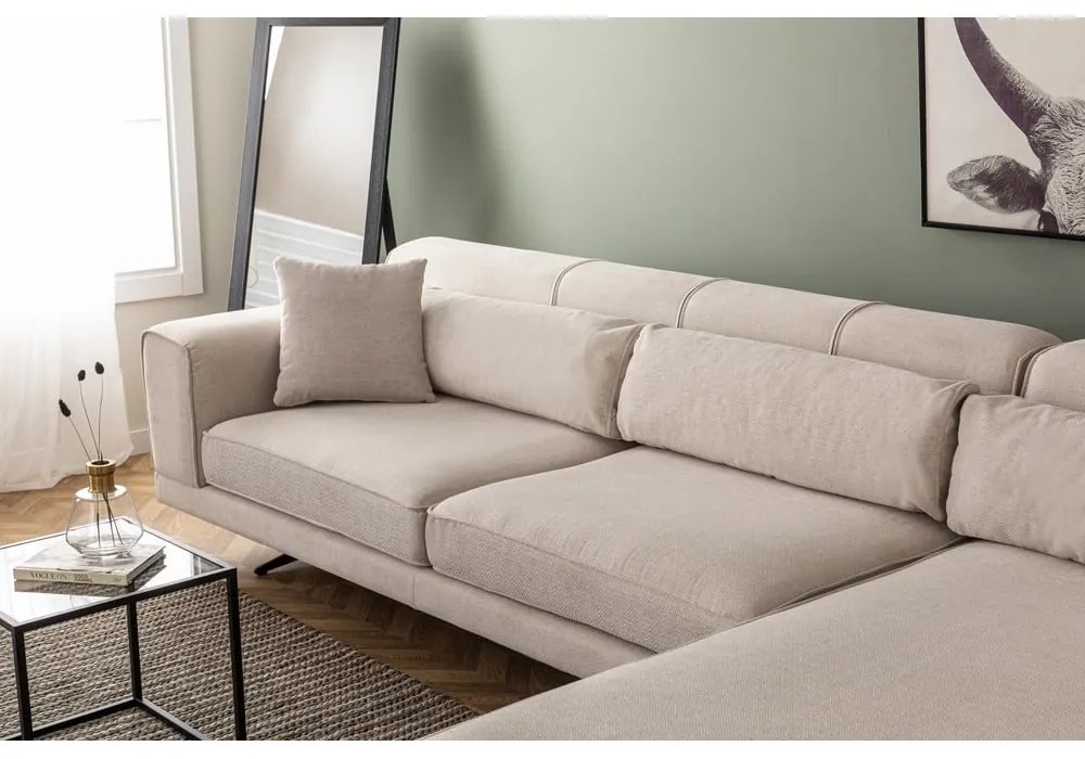 Beżowa sofa narożna Artie Jivago, narożnik prawy