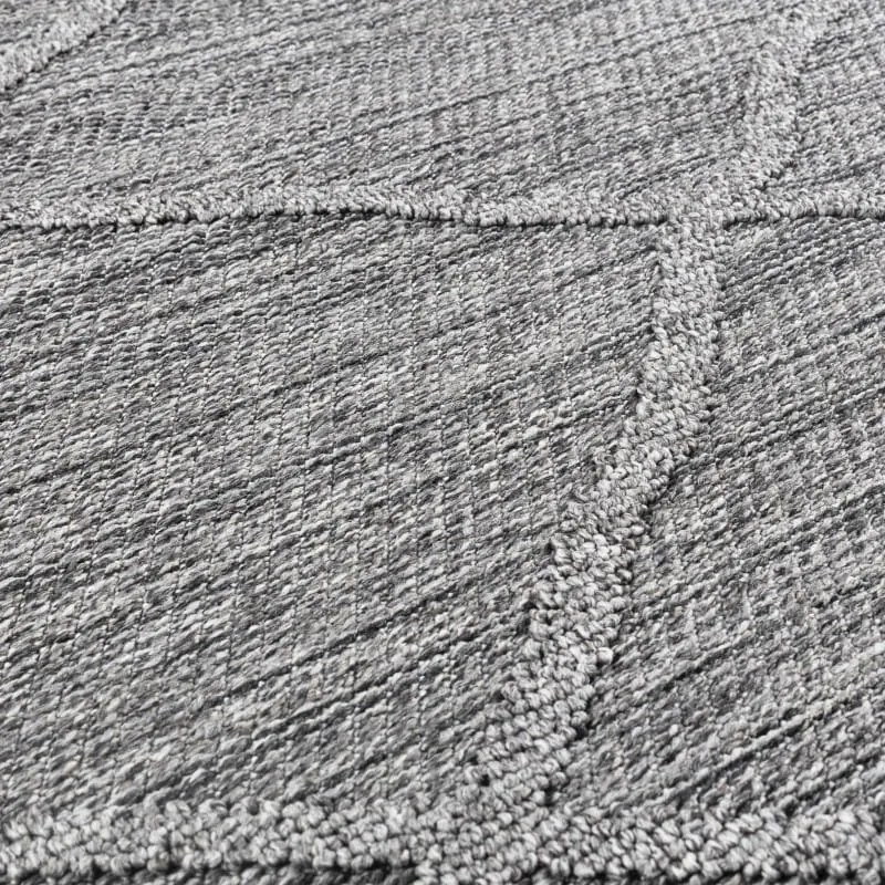 Dywan zewnętrzny sznurkowy Patara Romby szary 80 cm x 150 cm
