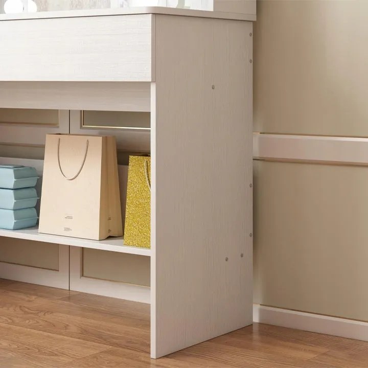 Toaletka kosmetyczna z lustrem LED 110 cm – nowoczesna toaletka do makijażu i wizażu w stylu loft