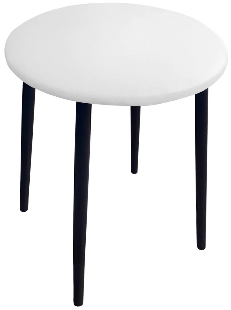 Taboret TRIX D10 biały podstawa czarna