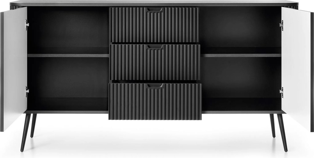 Komoda ZENZERO 168 cm do Salonu Sypialni Czarny