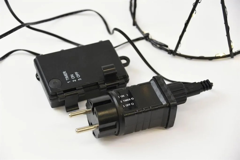 Zestaw metalowych piramid, 154 LED, ciepła biała