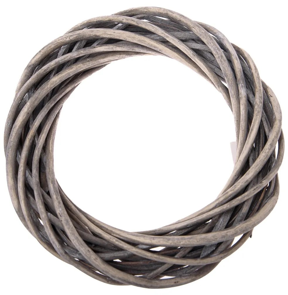 Wianek z wikliny Elemetary brązowy, średnica 20 cm