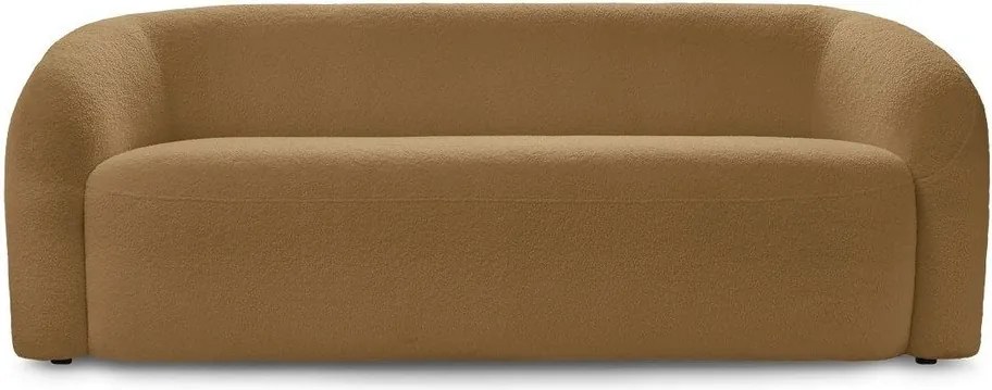 Musztardowa sofa z materiału bouclé 193 cm Elina – Bobochic Paris