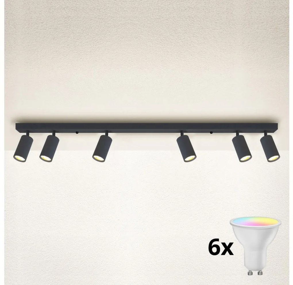 Brilagi - ściemnialna oprawa punktowa LED SELE 6xGU10/6,5W/230V antracyt