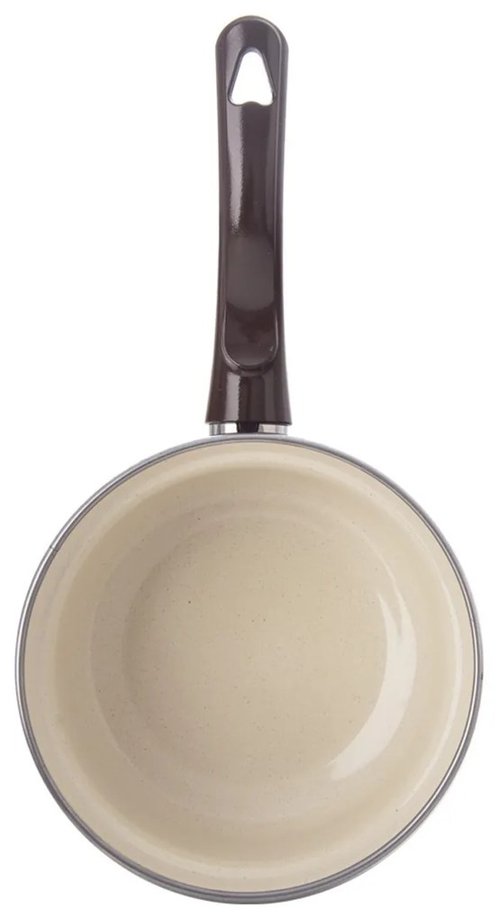 Orion Emaliowany rondel z obrzeżem Brown, średnica14 cm, śred. 14 cm