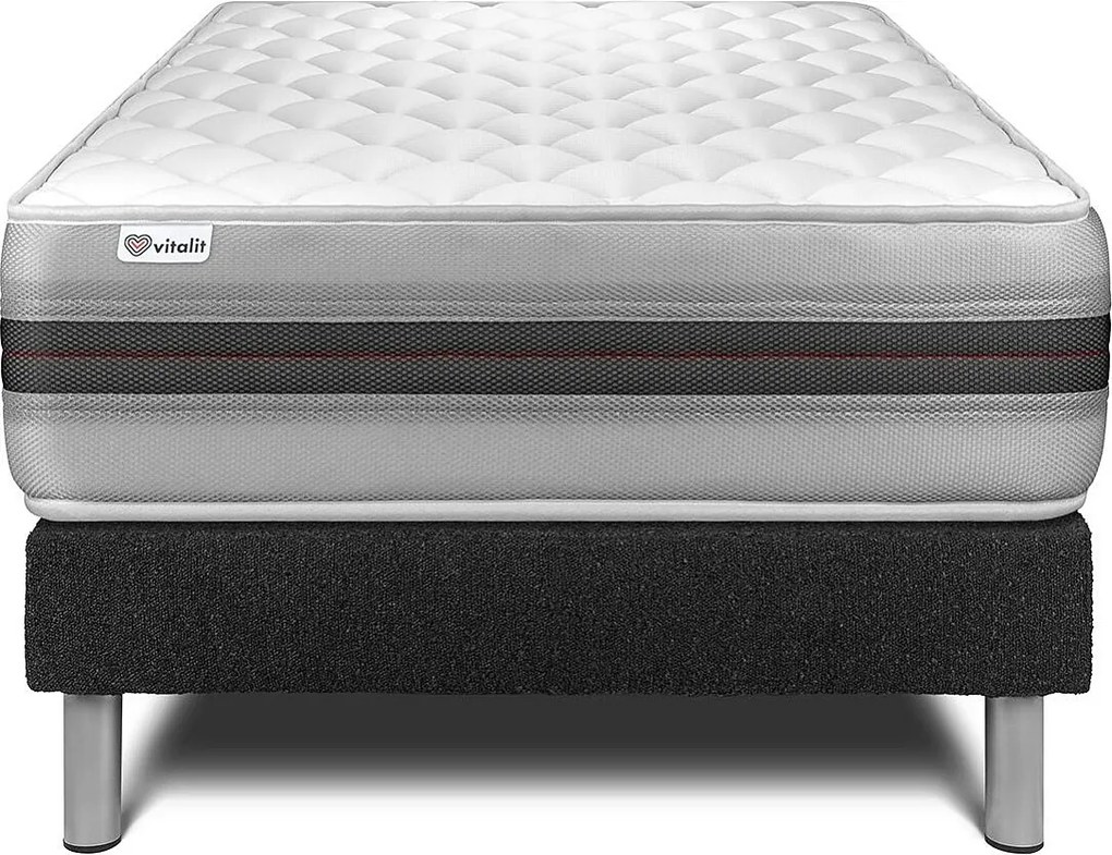 lózka z materacem VITALMEMO BACK 120 x 190 cm Rama lózka Czarny