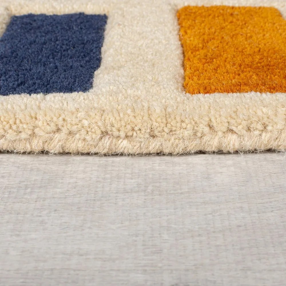 Wełniany dywan tkany ręcznie 160x230 cm Retro Blocks – Flair Rugs