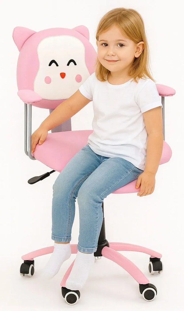 Różowy fotel dziecięcy D8-G63