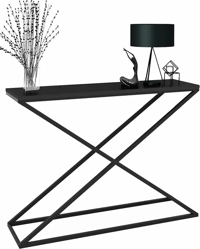 Czarna konsola w stylu loft T7-W68