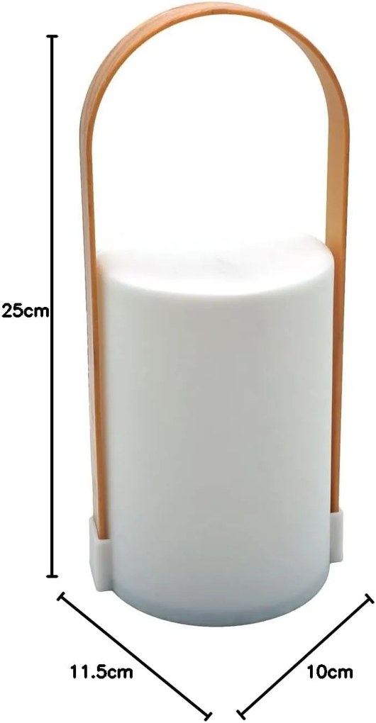 LED lampa stołowa z uchwytem LUNARI 25 cm, biała