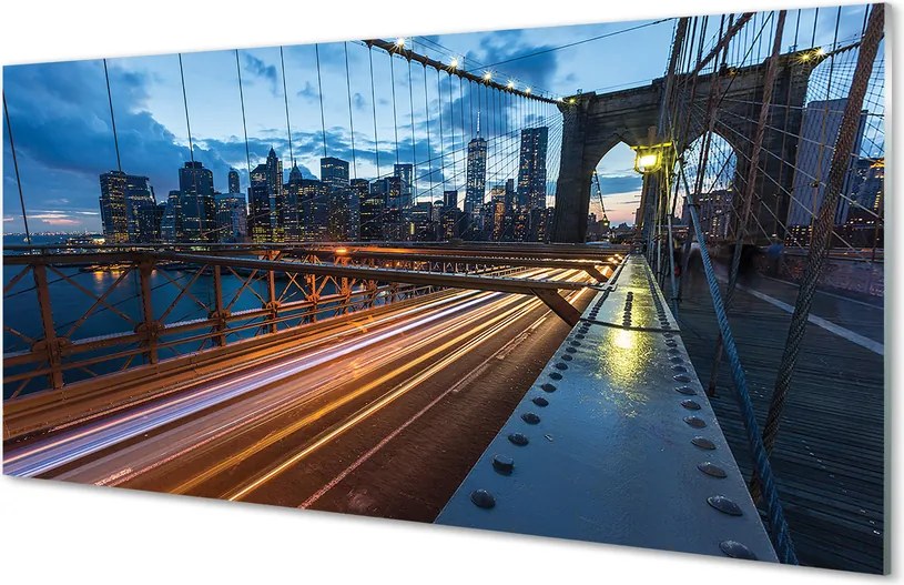 Panel Szklany Nowoczesne Miasto nad Rzeką