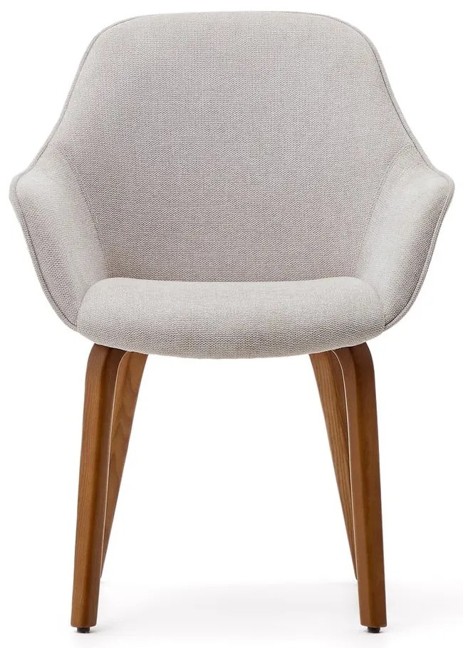 Beżowy tapicerowany fotel jadalniany Aleli – Kave Home