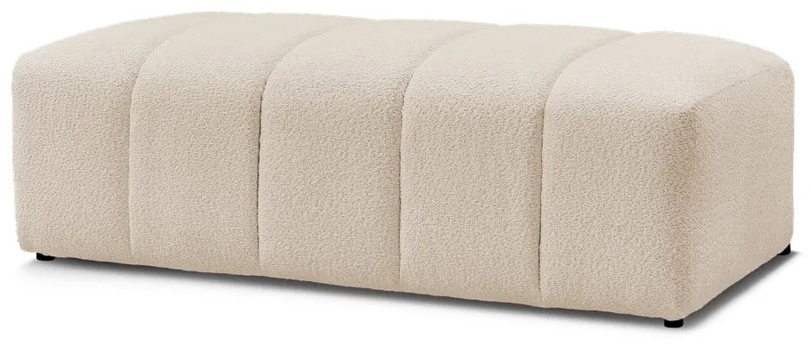 Beżowy podnóżek z materiału bouclé Annecy – Bobochic Paris