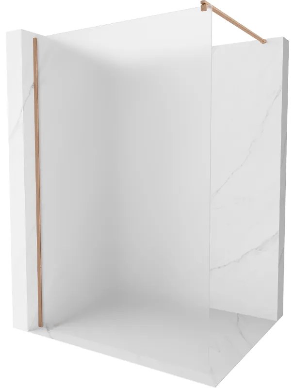 Mexen Kioto ścianka prysznicowa Walk-in 70 x 200 cm, szron 8 mm, miedź szczotkowana - 800-070-101-65-30