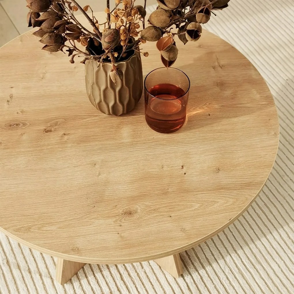 Stolik konferencyjny Mushroom Sapphire Oak