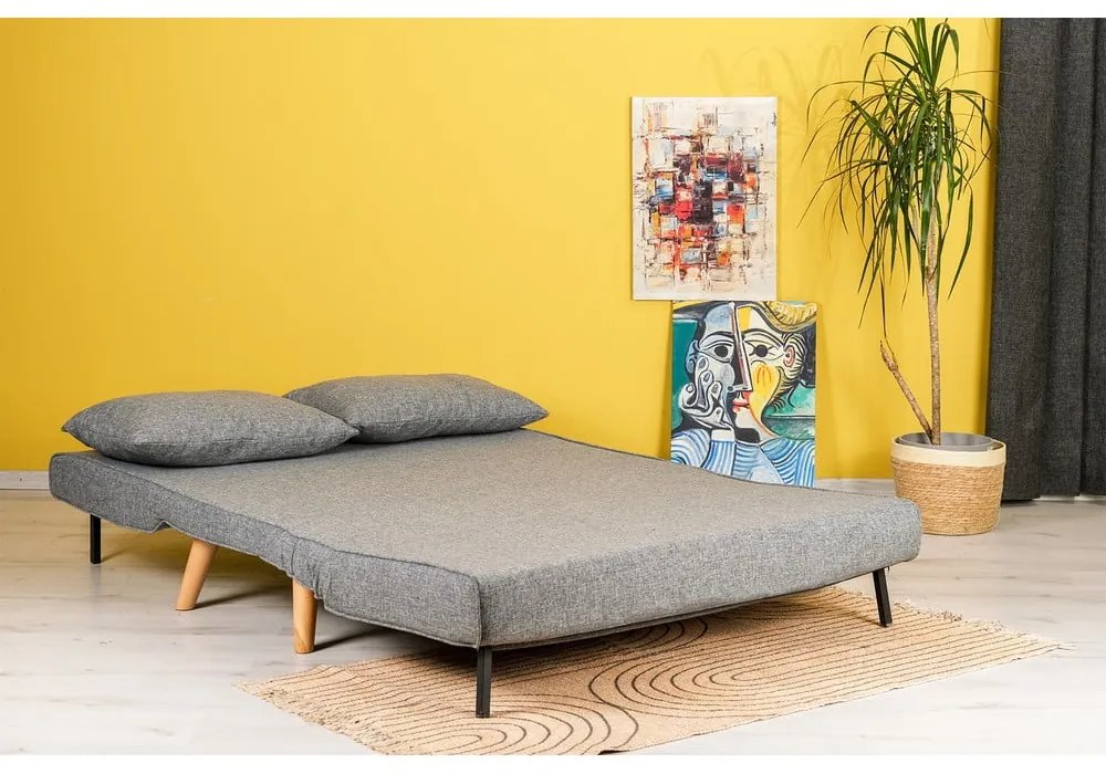 Szara rozkładana sofa 120 cm Folde – Artie
