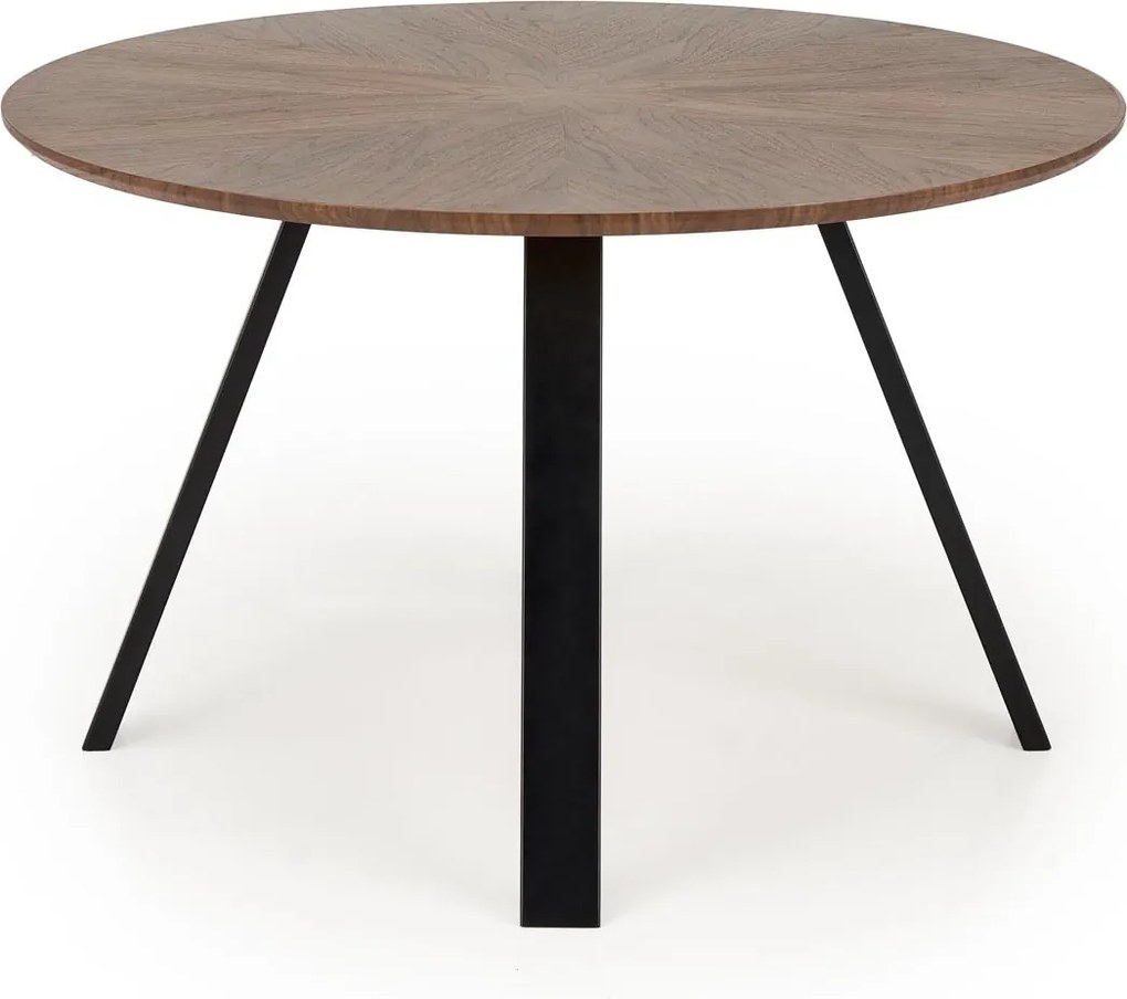 Okrągły stół z orzechowym blatem Danilo Halmar