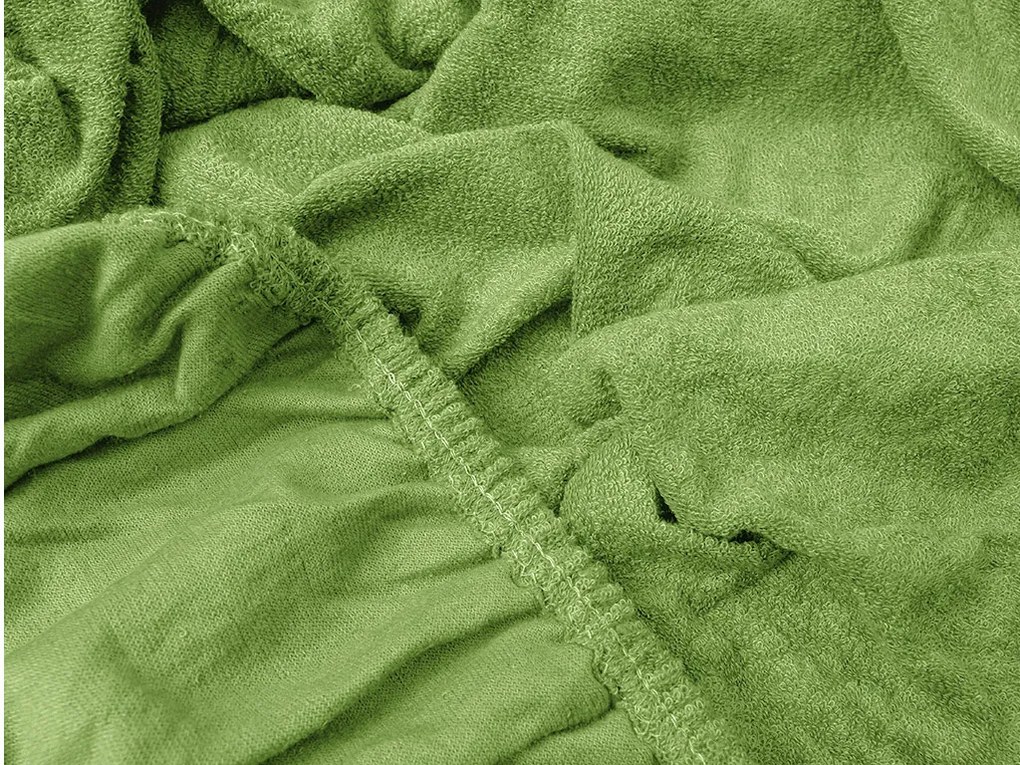 PrzytulneMieszkanie.pl Prześcieradło frotte EXCLUSIVE zielone 200x220 cm
