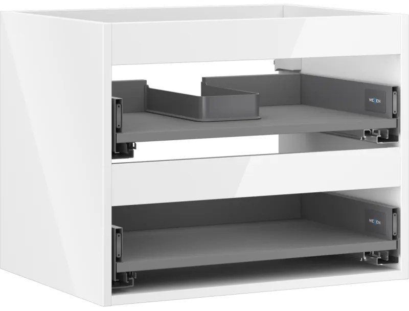 Mexen Box-A korpus szafki podumywalkowej 60 cm, 2 szuflady, biały połysk - 91AX0-0600-470-2-00