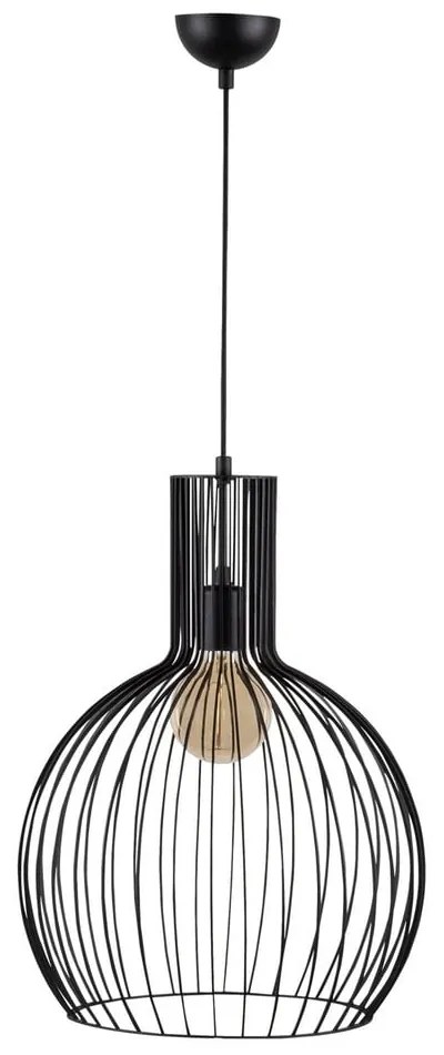 Czarna lampa wisząca z metalowym kloszem ø 38 cm Fellini – Opviq lights