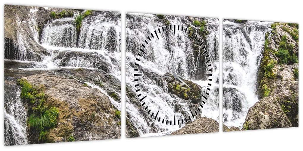 Obraz - Rapids (z zegarem) (90x30 cm)