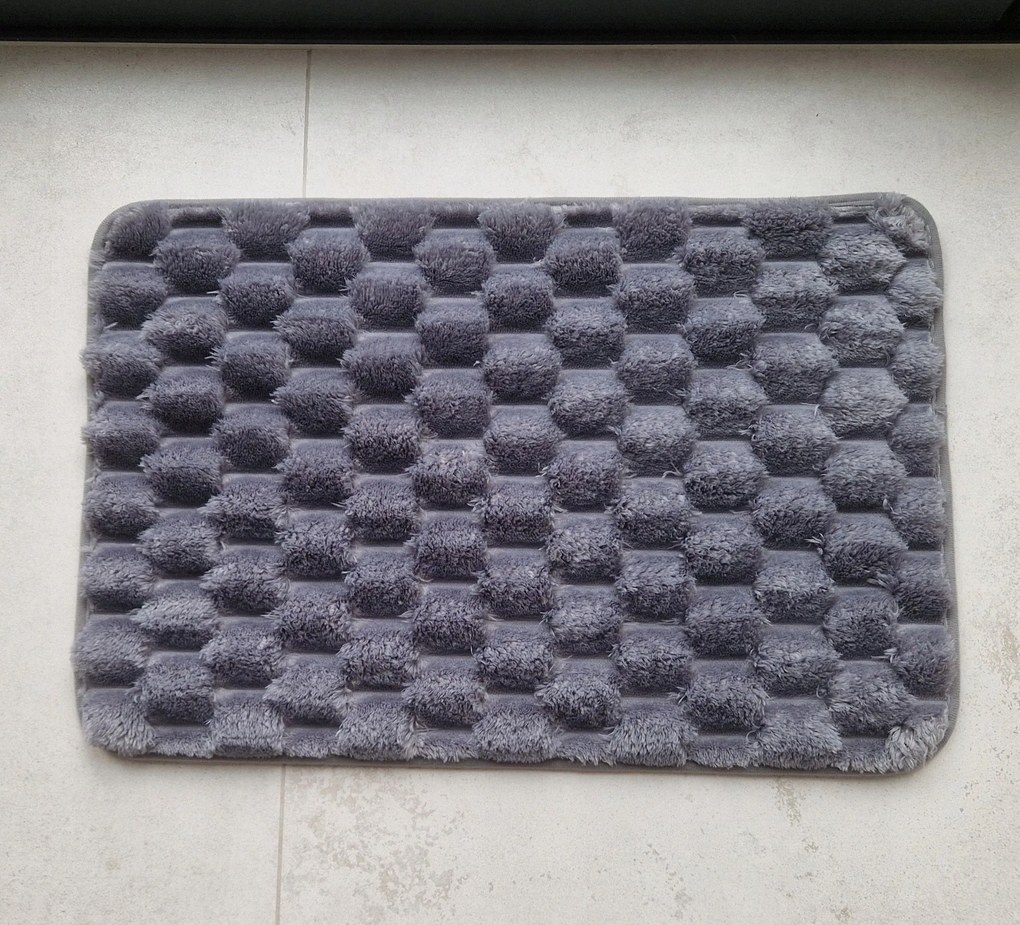 Dywanik antypoślizgowy Granatowy 40x60 cm Miękki Dekoracyjny gumowy spód