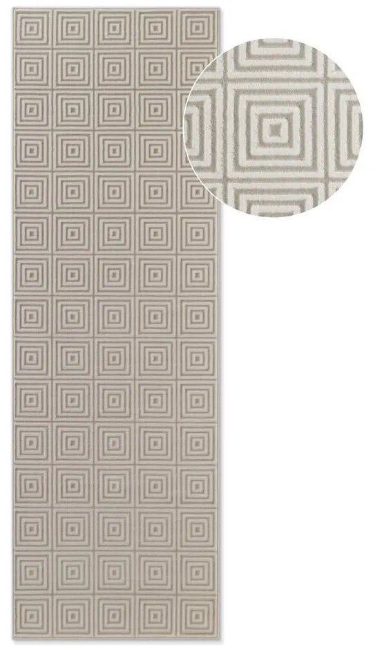 Beżowo-kremowy chodnik 80x240 cm Perles Tourmaline – Elle Decoration