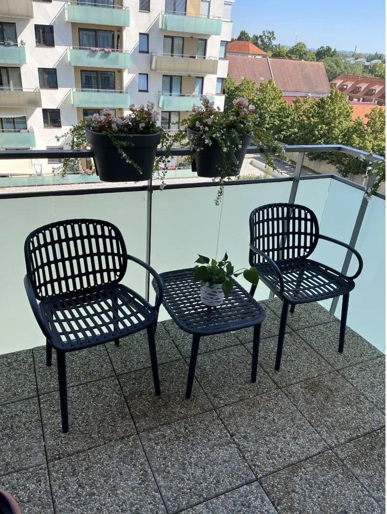 Doppler POLIKORO - balkonowy plastikowy zestaw wypoczynkowy - Towar z drobną wadą (N520)