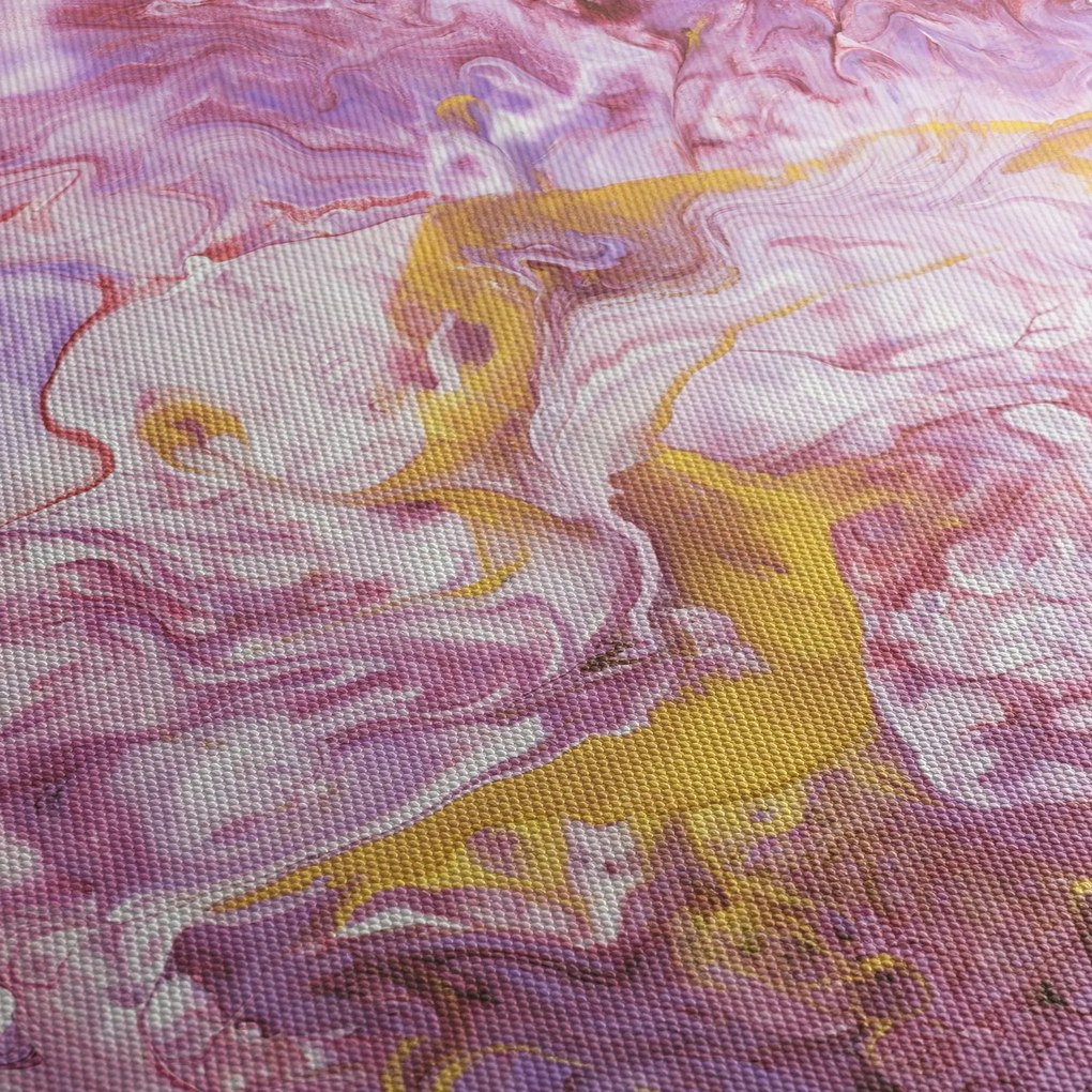 Obraz - Różwa abstrakcja (170x50 cm)