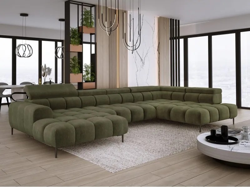 Narożnik PLAZA XL Prawostronny z elektryczną regulacją siedziska Tkanina EDEN 12 WERSAL