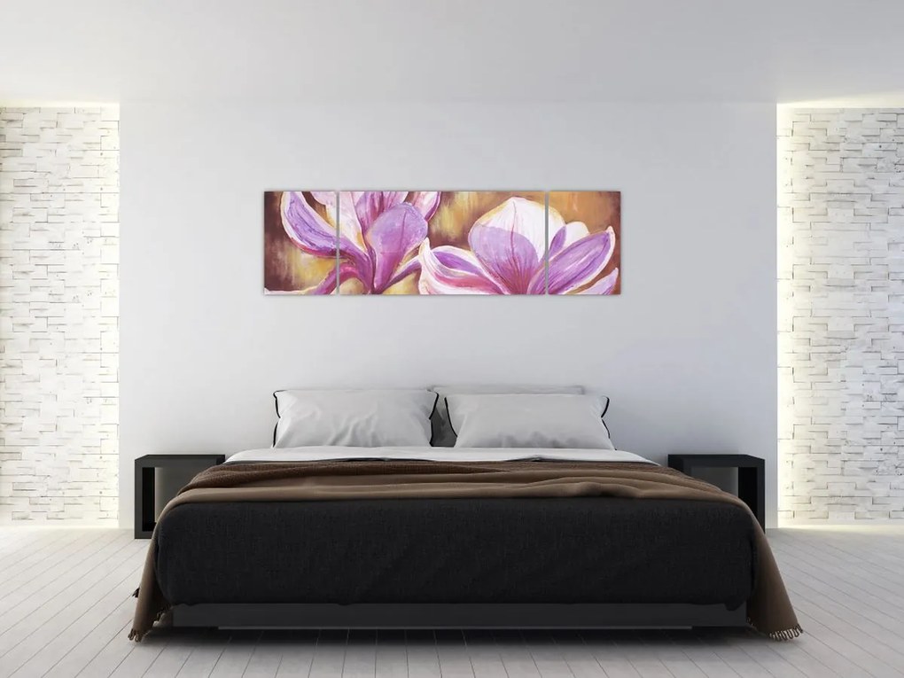 Obraz - Kwiaty magnolii (170x50 cm)
