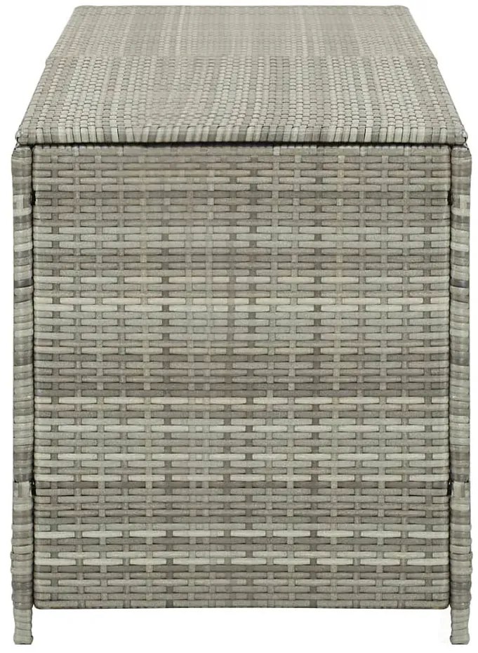 Szara prostokątna rattanowa skrzynia do ogrodu G0-H36