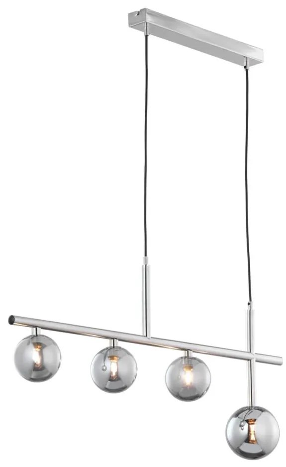 Jupiter 1902 - Żyrandol na lince NEPTUN 4xG9/14W/230V matowy chrom/przydymiony szary