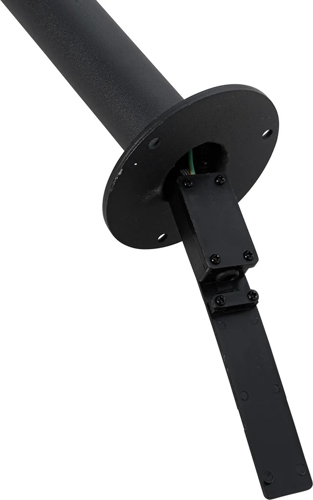 Nowoczesna latarnia czarna z przezroczystym szkłem 104 cm IP44 - Sfera