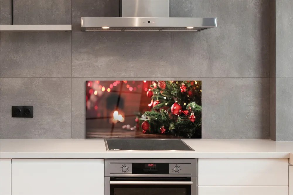 Panel szklany do Kuchni Choinka Pełna Prezentów