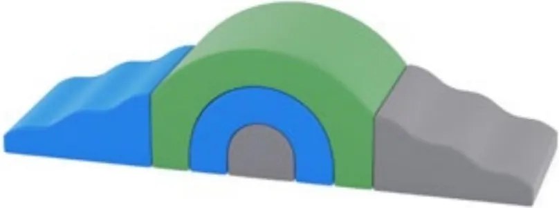 Tor przeszkód z pianki do sali żłobkowej - zestaw Playground H240-8A