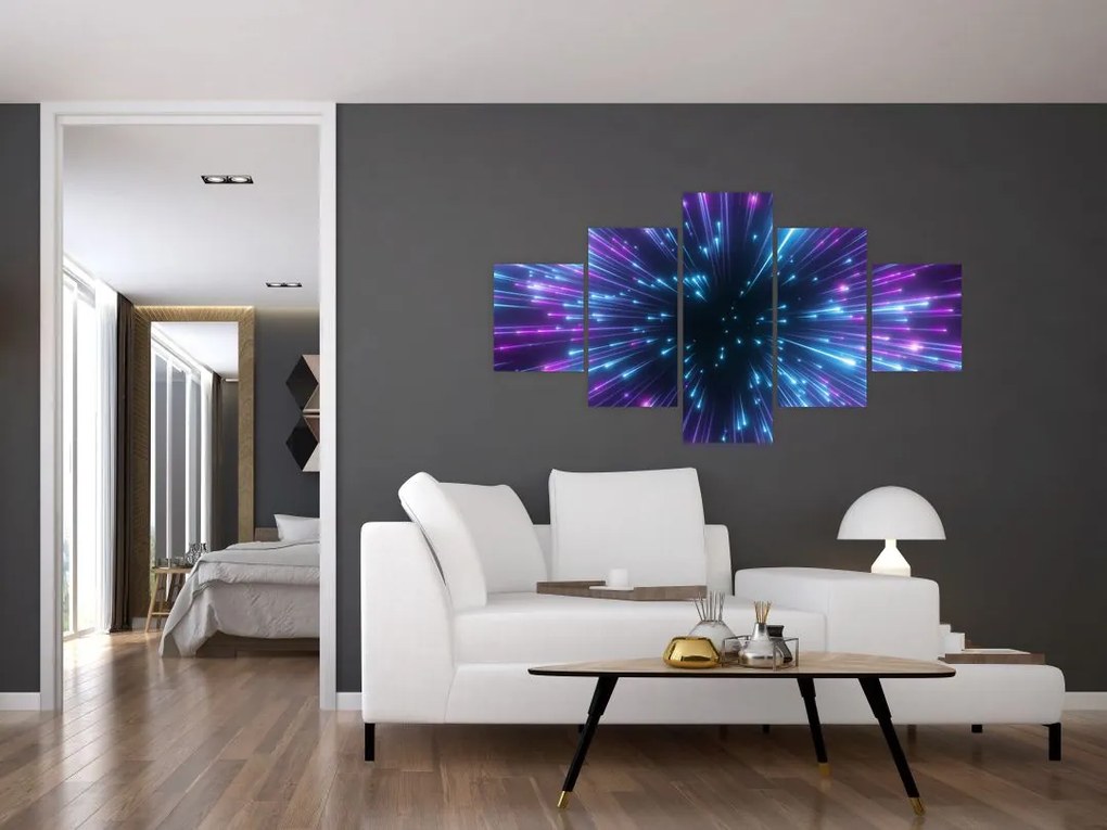 Obraz - Neonowa przestrzeń (125x70 cm)